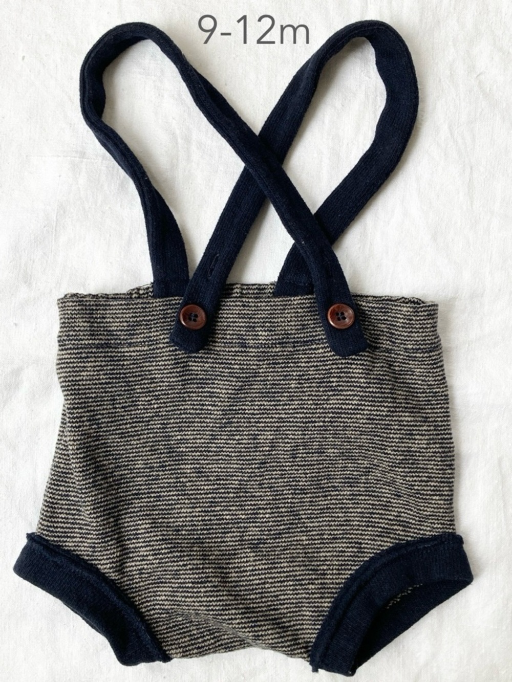 🪴5/$30 1+ In the Family 9-12 Months Baby Knit Suspenders Shorts
